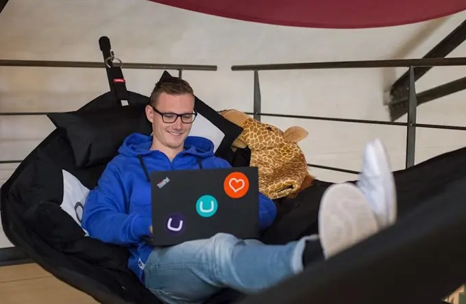 Person working on laptop